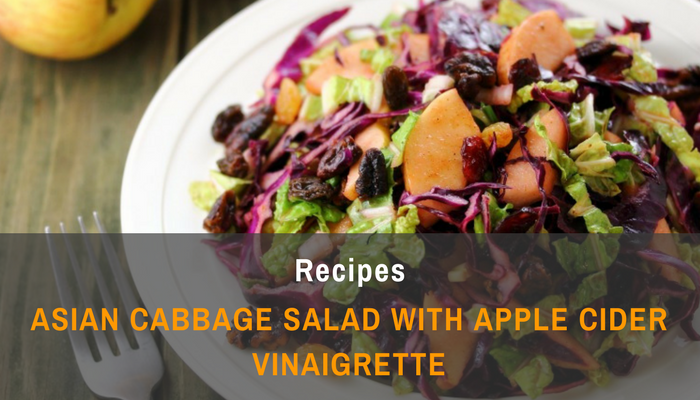 Asian Cabbage Salad With Apple Cider Vinaigrette