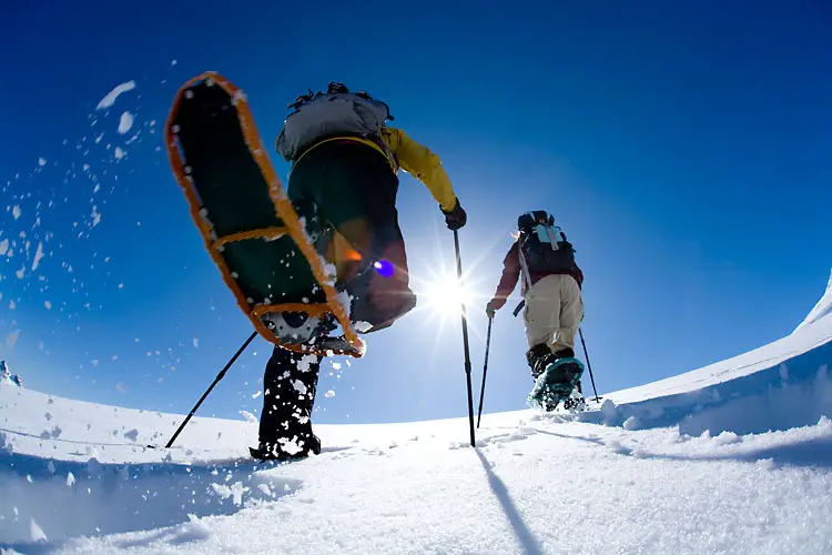 snow shoeing